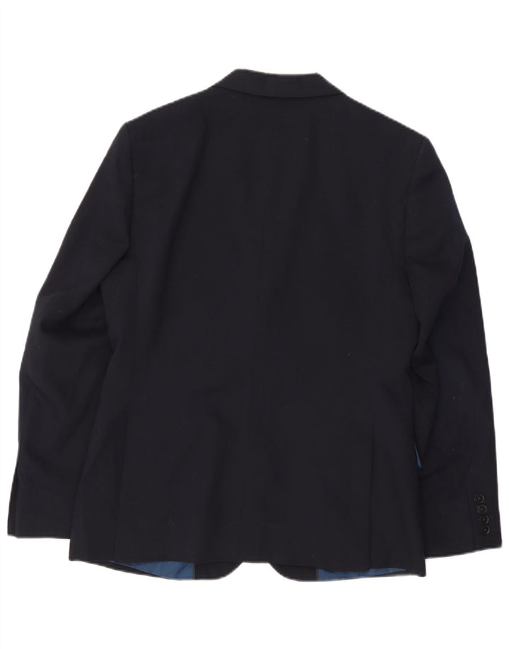 Marks & Spencer Herren-Blazer mit 2 Knöpfen, UK 38, mittelmarineblaue Wolle