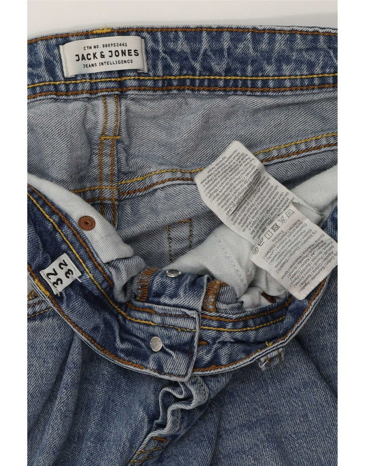 Jack & Jones Herren Tim Slim Jeans W32 L32 Blaue Baumwolle