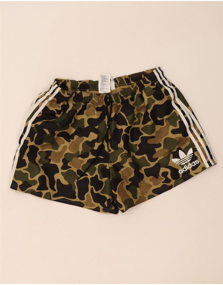 Adidas Herren Sportshorts XL Khaki Camouflage Polyester