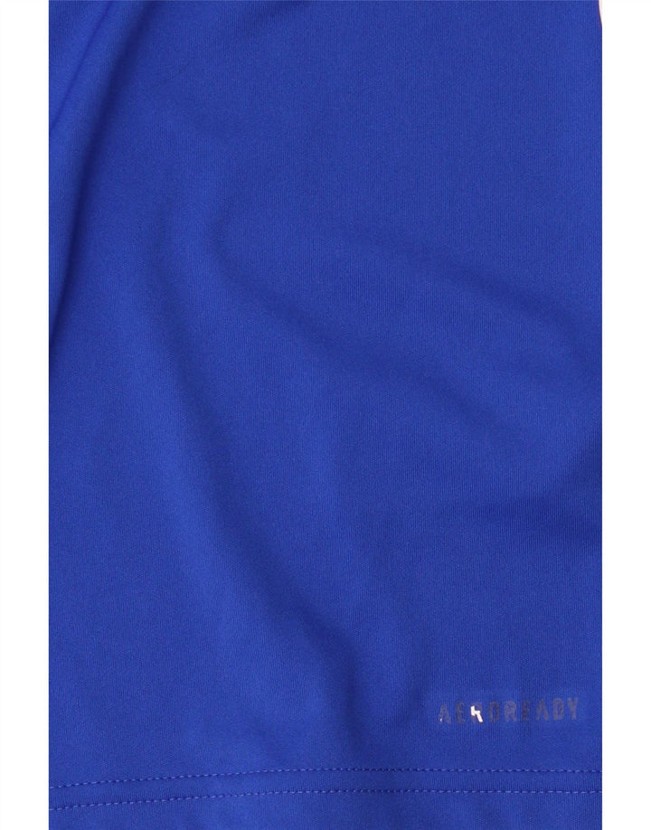 Adidas Herren Aeroready T-Shirt Top Small Blau Colourblock Polyester