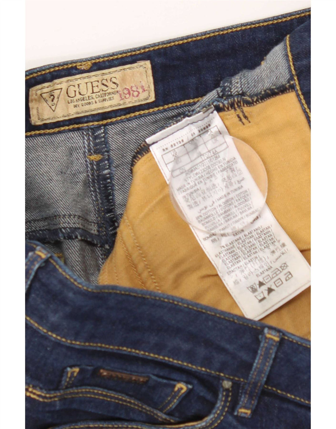 Guess Mini-Jeansrock für Damen, W29, mittelblaue Baumwolle