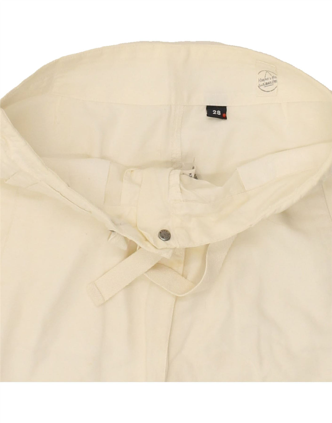 MURPHY & NYE Womens Straight Skirt W28 Medium Off White Cotton Vintage Murphy & Nye and Second-Hand Murphy & Nye from Messina Hembry 