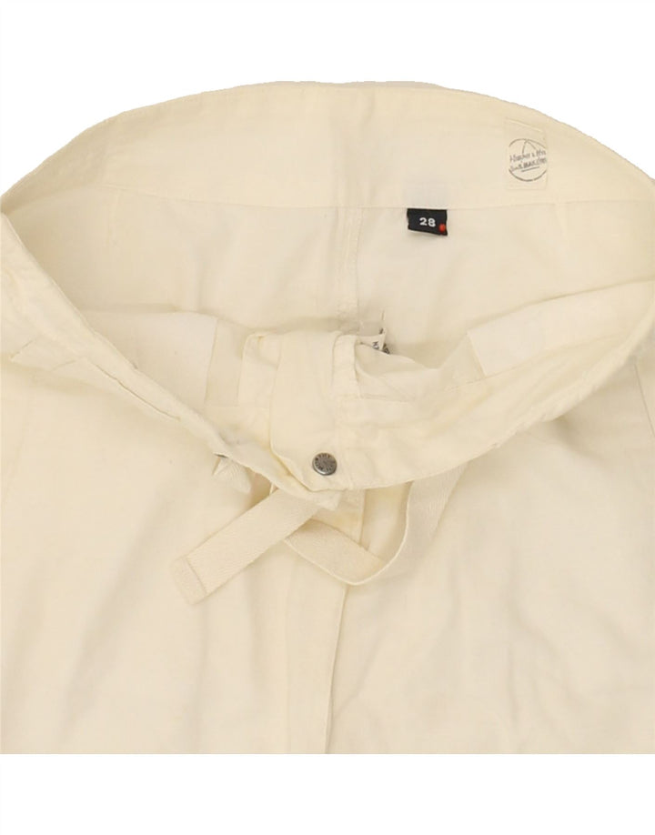 MURPHY & NYE Womens Straight Skirt W28 Medium Off White Cotton Vintage Murphy & Nye and Second-Hand Murphy & Nye from Messina Hembry 