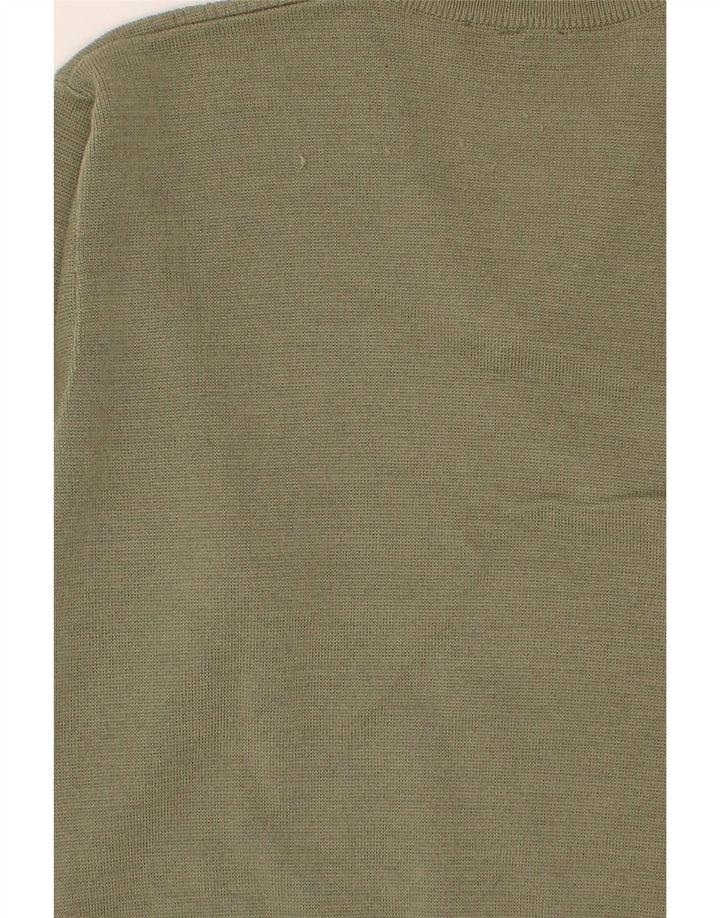 GABICCI Herren-Pullover mit V-Ausschnitt, große Khaki-Wolle