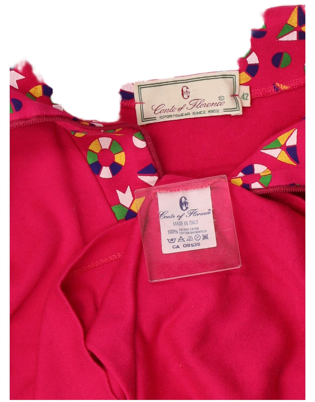 Conte of Florence Damen Top Langarm IT 42 Mittelrosa Baumwolle