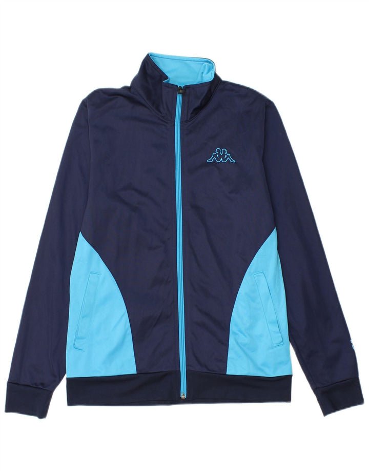 Kappa Damen-Trainingsanzug-Top-Jacke, UK 12, mittleres Marineblau, Farbblock