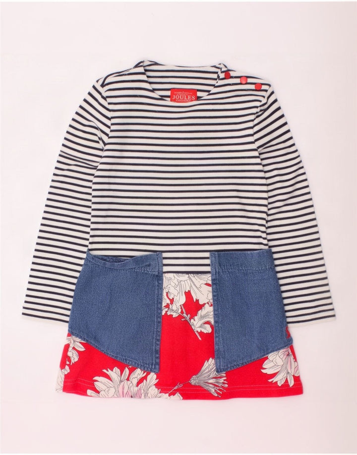 Joules Grafik-Basic-Kleid für Mädchen, 2–3 Jahre, mehrfarbig gestreift