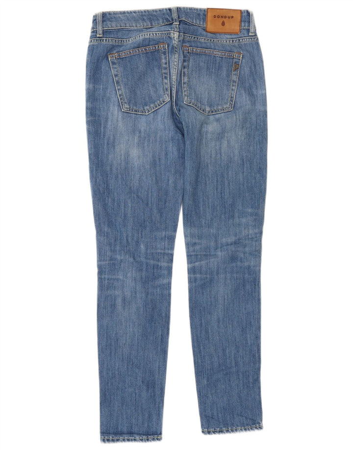 Dondup Damen Slim Jeans W27 L29 Blaue Baumwolle