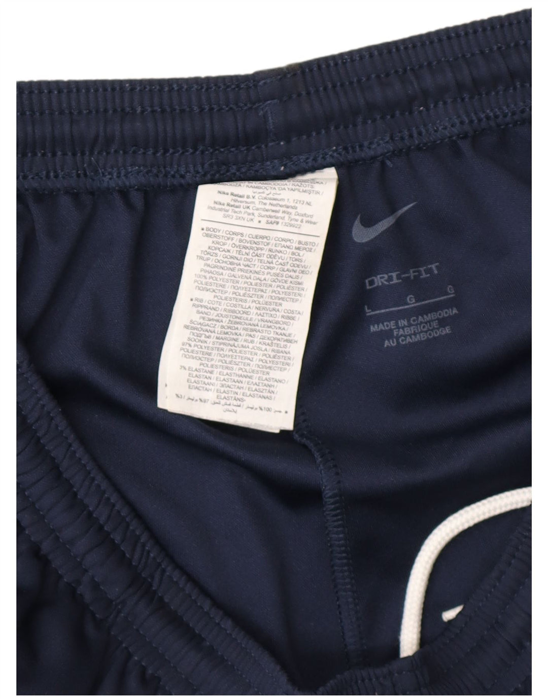 Nike Damen Dri Fit Trainingshose UK 14 Large Marineblau Polyester