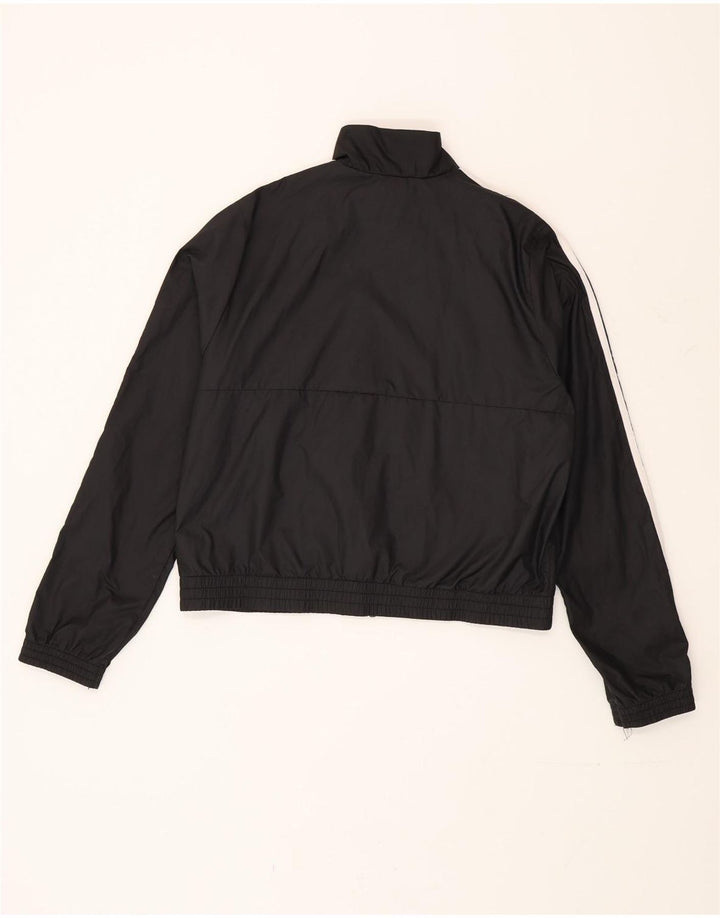 Adidas Mädchen-Trainingsanzug-Top-Jacke, 14–15 Jahre, schwarzes Polyester
