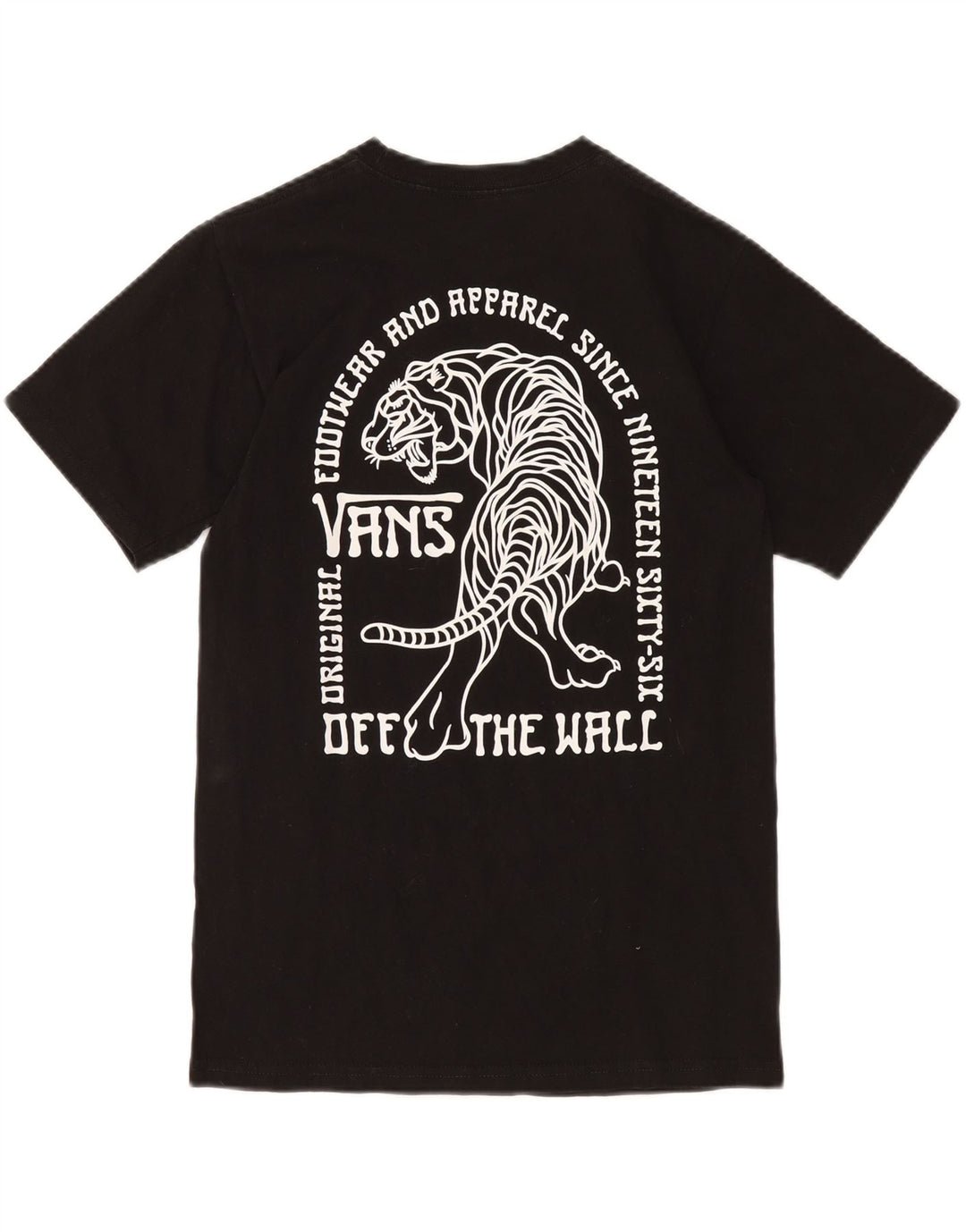 VANS Mens Graphic T-Shirt Top Small Black Vintage Vans and Second-Hand Vans from Messina Hembry 