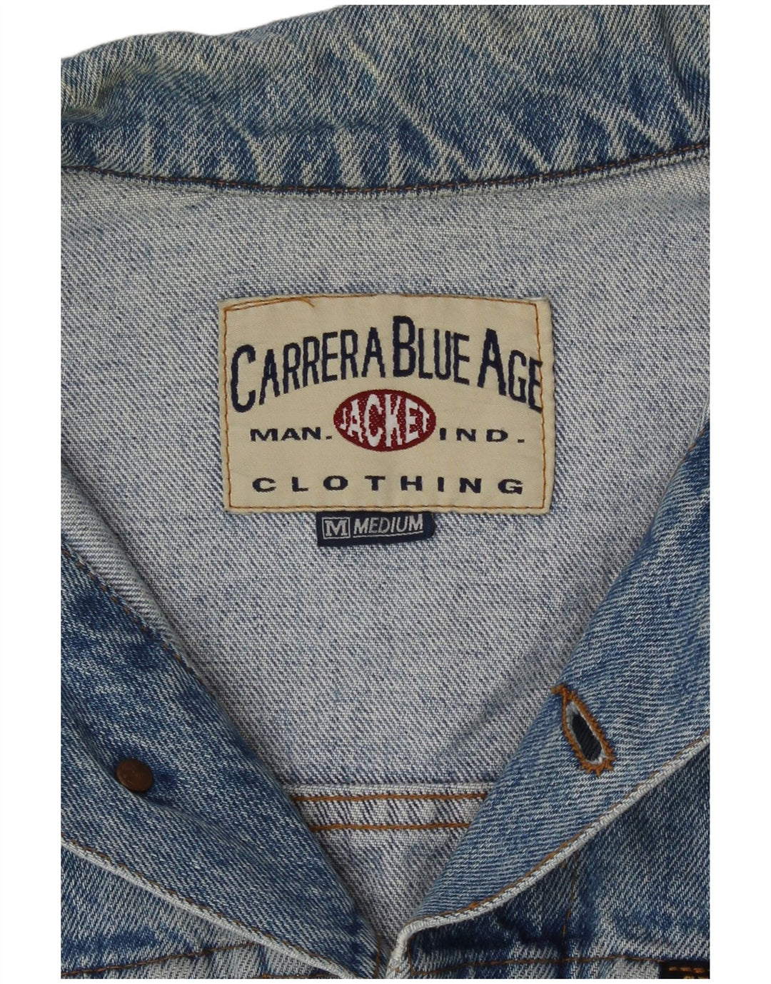 Carrera Herren Jeansjacke UK 38 Mittelblaue Baumwolle