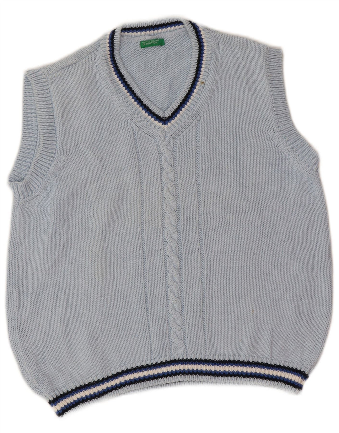 Benetton Tanktop für Jungen, 7–8 Jahre, blau gestreift