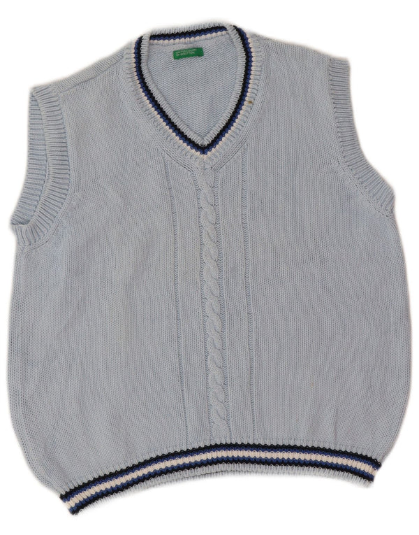 Benetton Tanktop für Jungen, 7–8 Jahre, blau gestreift
