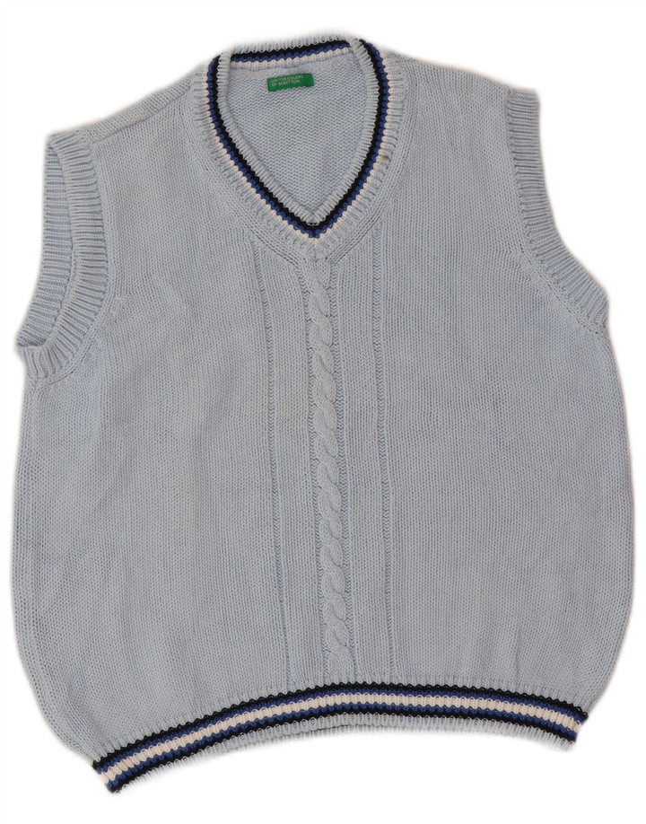 Benetton Tanktop für Jungen, 7–8 Jahre, blau gestreift