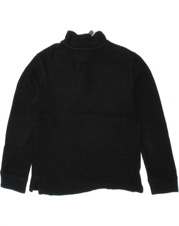 CHAPS Boys Zip Neck Sweatshirt Jumper 6-7 Years Black Cotton Vintage Chaps and Second-Hand Chaps from Messina Hembry 