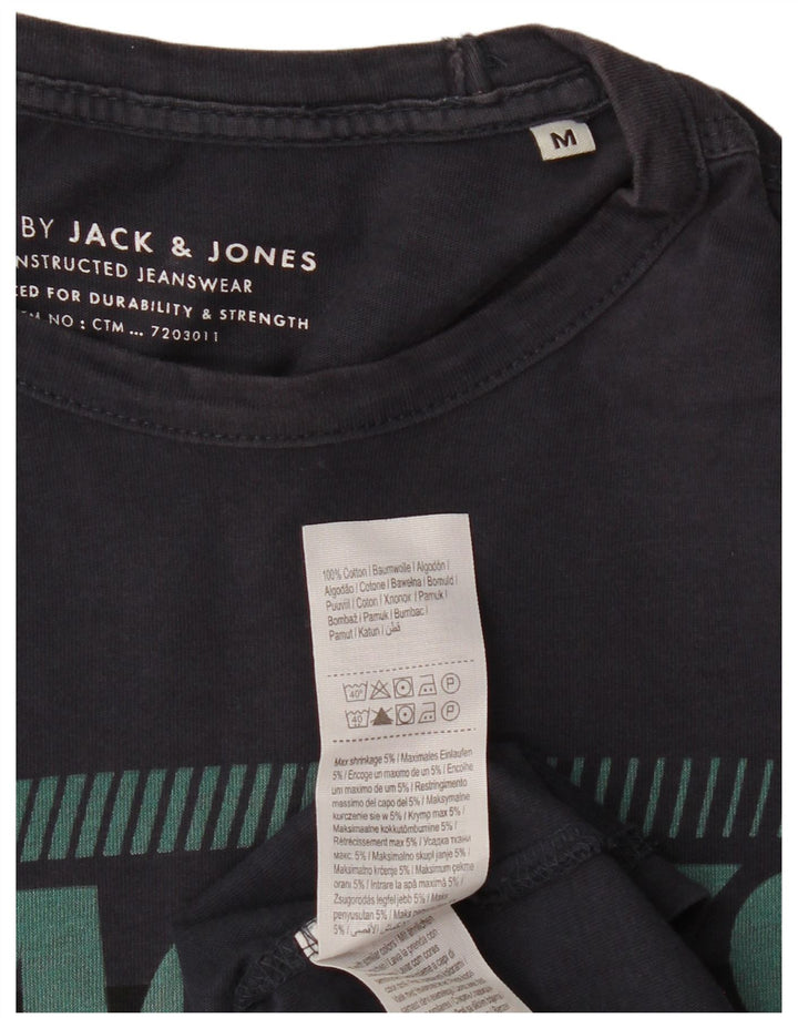 JACK & JONES Herren-T-Shirt mit Grafik, mittlere marineblaue Baumwolle