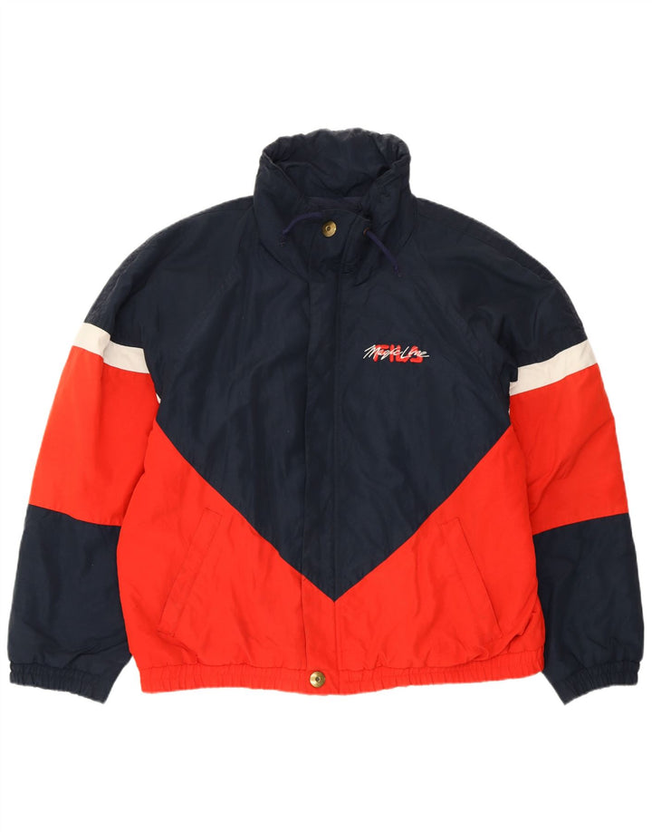 FILA Herren Magic Line Wattierte Jacke UK 42 XL Marineblau Farbblock