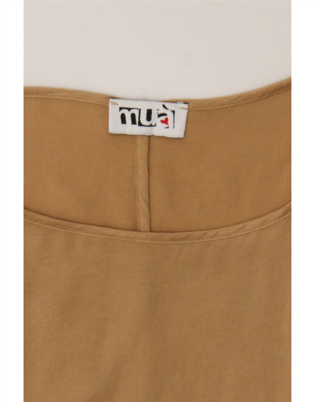 MUA Womens Asymmetric Sleeveless Blouse Top UK 12 Medium Beige Viscose Vintage Mua and Second-Hand Mua from Messina Hembry 
