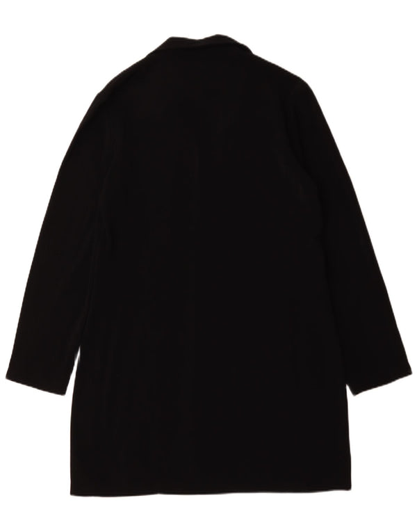 Vintage Damen Mantel EU 40 Medium Schwarz Polyester