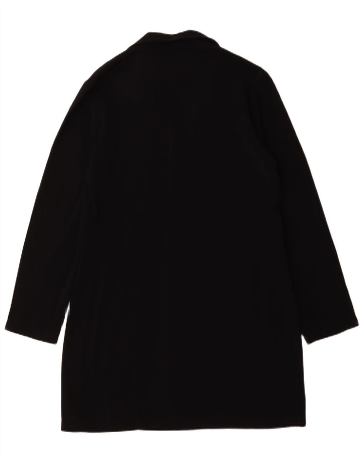 Vintage Damen Mantel EU 40 Medium Schwarz Polyester