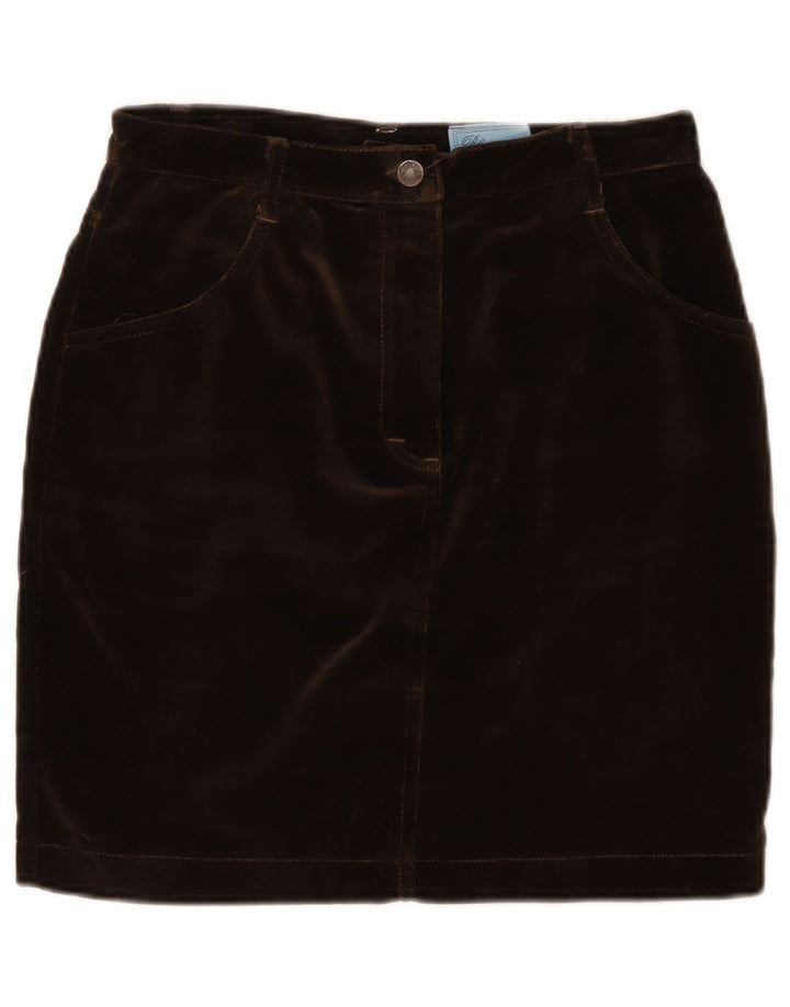 Blumarine Damen Bleistiftrock IT 44 Medium W28 Braune Baumwolle