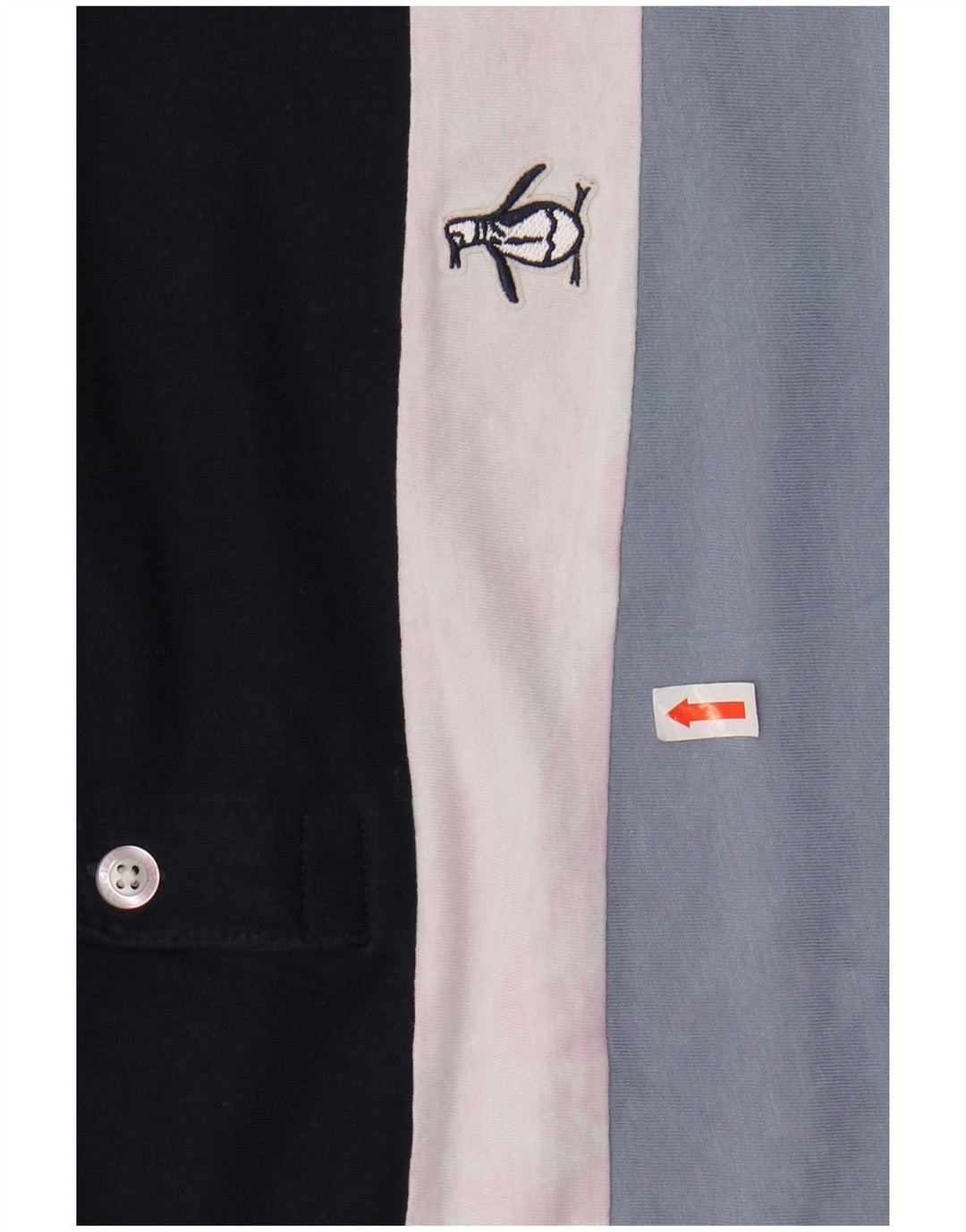 PENGUIN Herren Poloshirt XL Marineblau gestreift aus Baumwolle