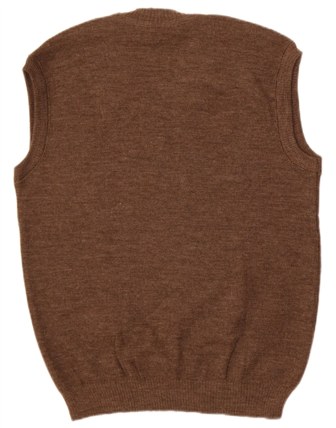 Strickmoden Herren Weste Tank Top EU 54 XL Braune Wolle