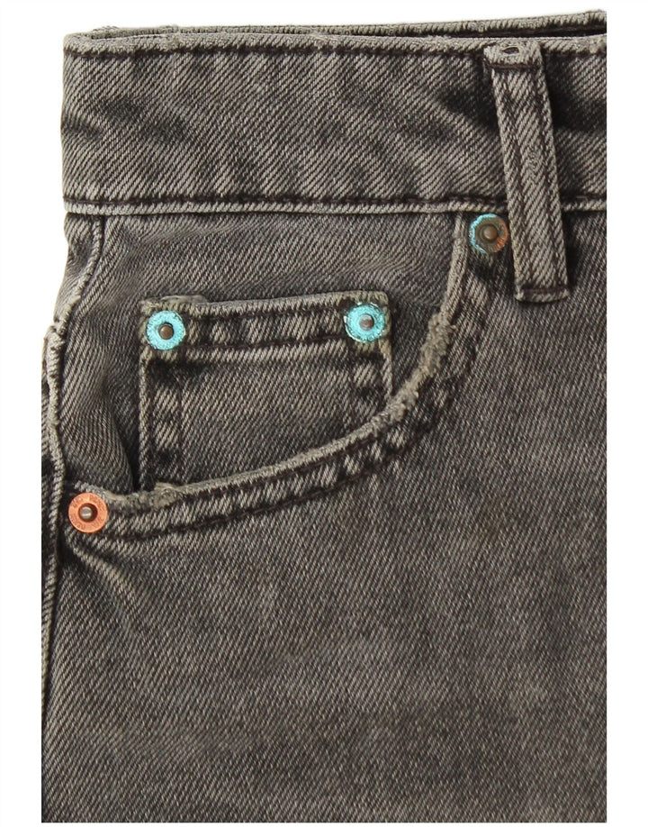 ZARA Womens Denim Skirt XS W24  Grey Cotton
