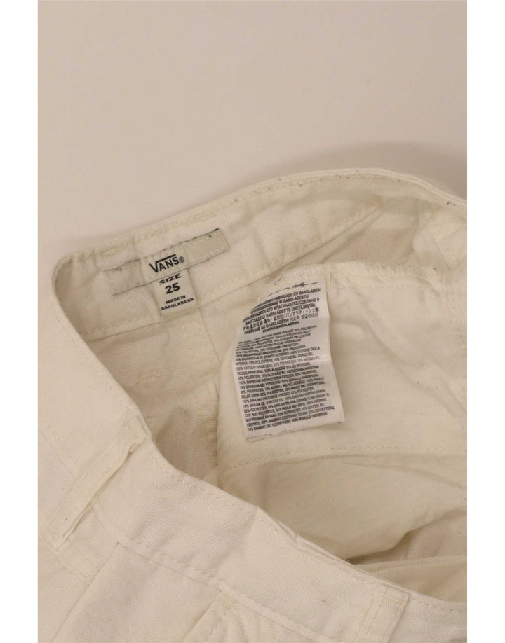 Vans Gerade Cargohose für Damen W25 L27 Weiße Baumwolle