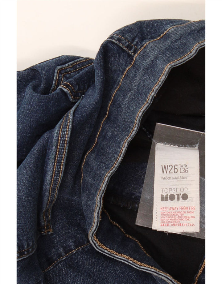 TOPSHOP Damen Skinny Jeans W26 L32 Blaue Baumwolle