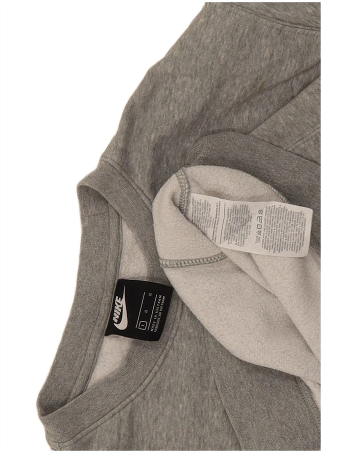Nike Herren-Sweatshirt-Pullover, große grau gefleckte Baumwolle