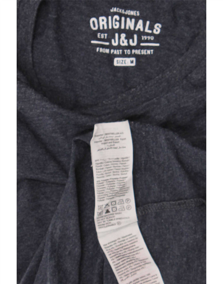 Jack & Jones Herren-T-Shirt-Oberteil aus Baumwolle in mittlerem Marineblau