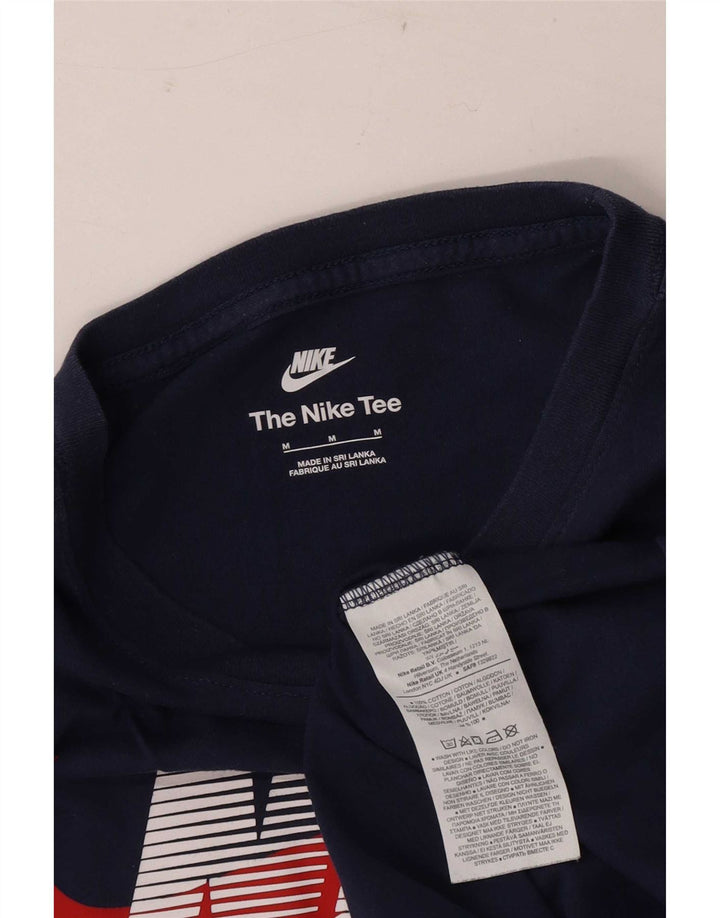 Nike Herren-T-Shirt mit Grafik, mittelgroß, marineblau, Baumwolle