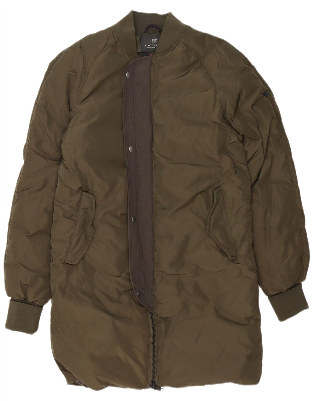 Scotch & Soda Damen Wattierter Mantel UK 38 Mittelgrün