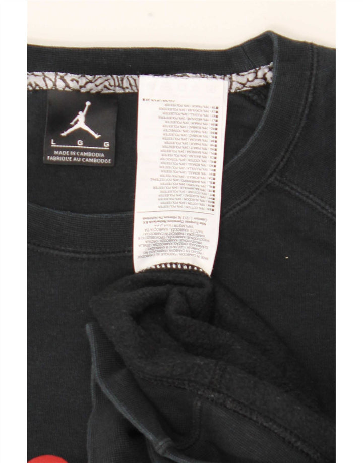 Jordan Herren-Sweatshirt mit Grafik, groß, aus schwarzer Baumwolle