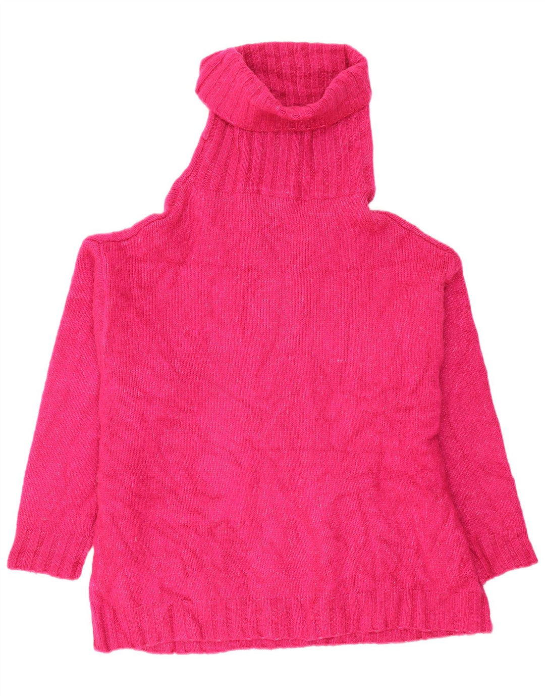 Übergroßer Rollkragenpullover von Zara für Damen, Gr. 14, Mittelrosa, Acryl