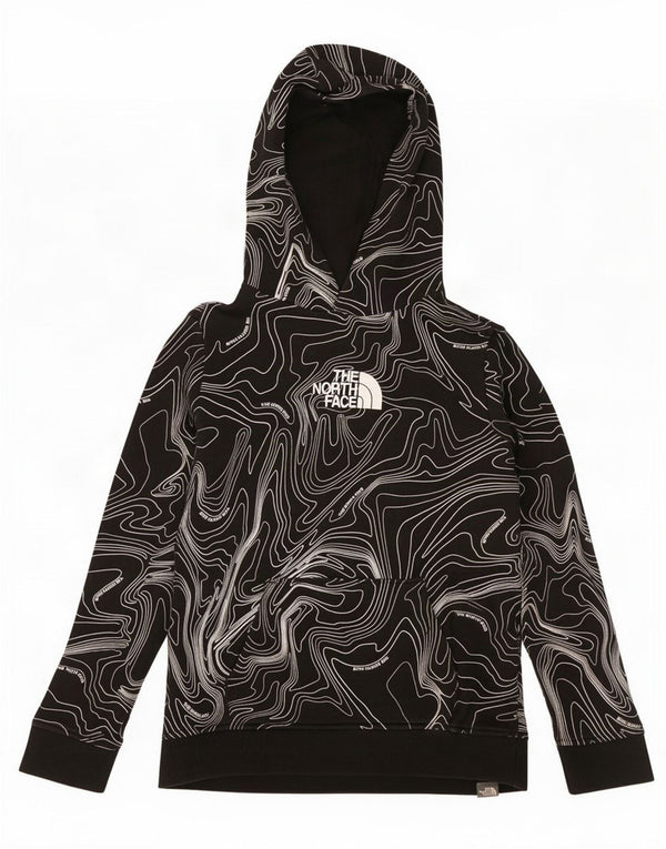 The North Face Mädchen-Kapuzenpullover, 11–12 Jahre, groß, schwarze geometrische Baumwolle