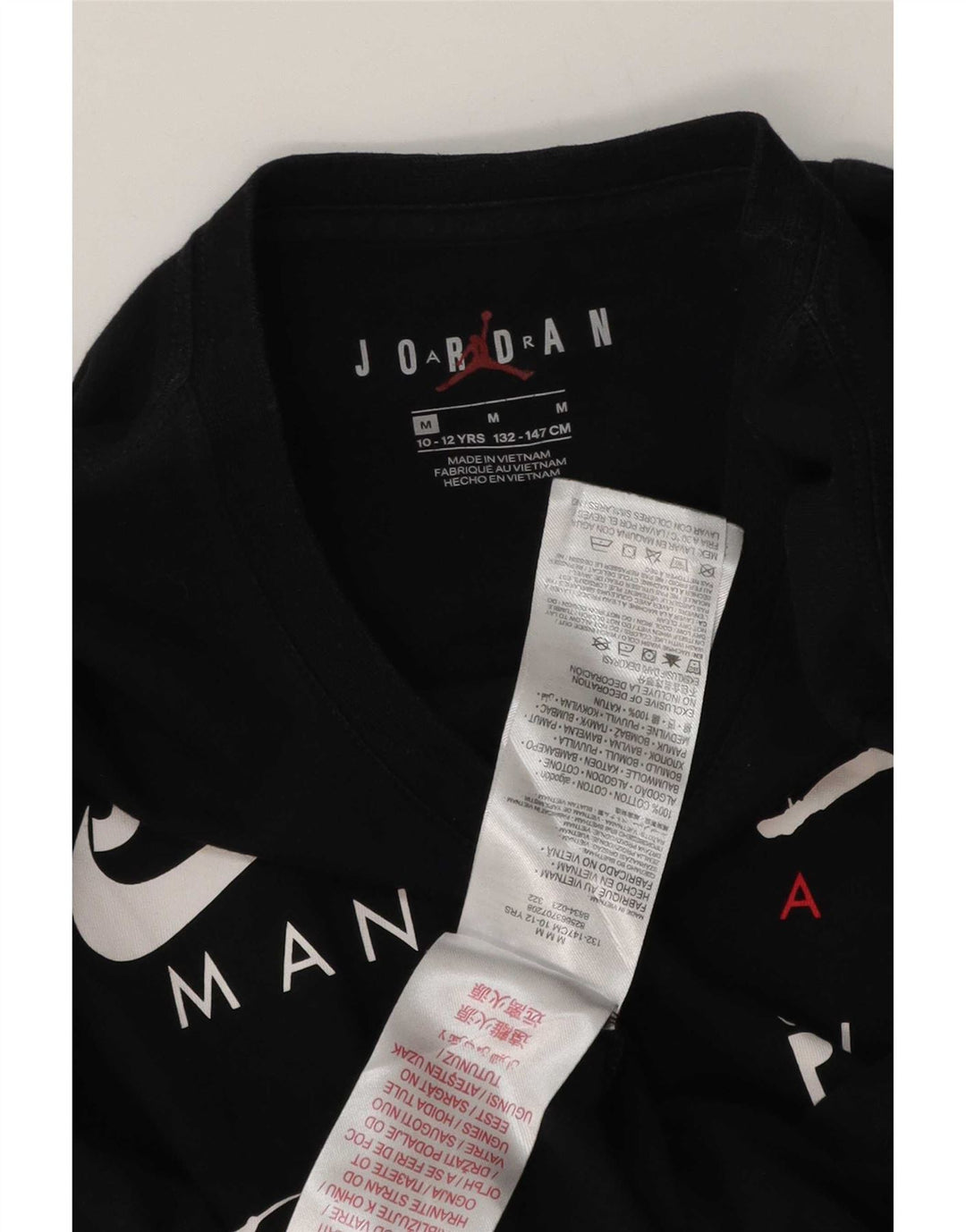 Jordan Boys Graphic Top Langarm 10–11 Jahre Mittelschwarze Baumwolle