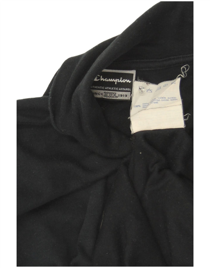 Champion Herren Top Langarm 2XL Schwarz Baumwolle