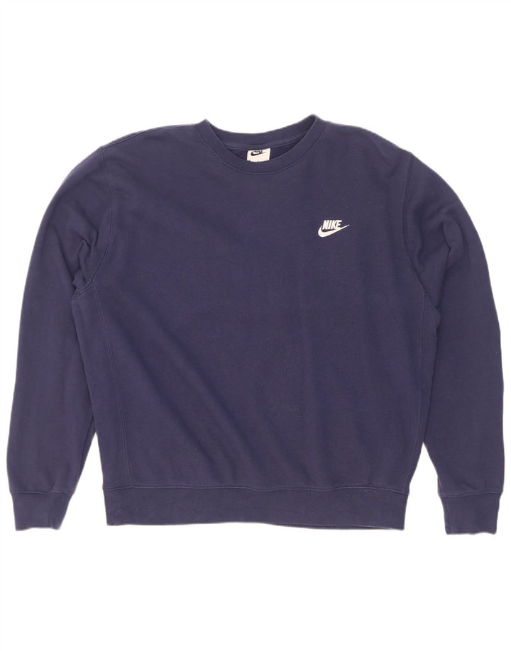 Nike Damen-Sweatshirt in Übergröße, Größe UK 14, mittelmarineblau, Baumwolle