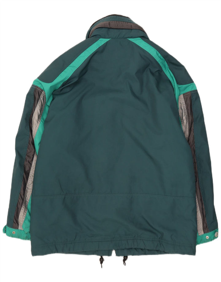 Ellesse Herren-Windbreakerjacke mit Kapuze, UK 38, Mittelgrün, Farbblock