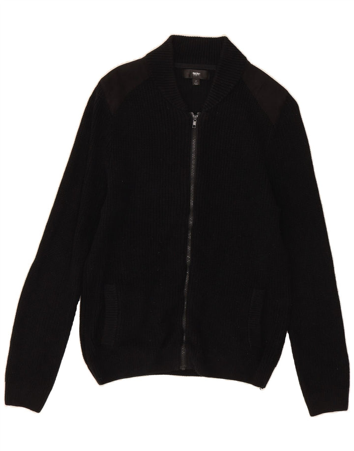 MOSSIMO Mens Cardigan Sweater Small Black Cotton Vintage Mossimo and Second-Hand Mossimo from Messina Hembry 