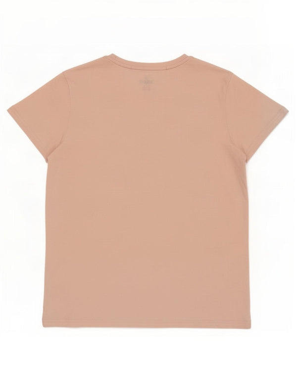 Puma Damen Grafik T-Shirt Top UK 14 Large Rosa Baumwolle