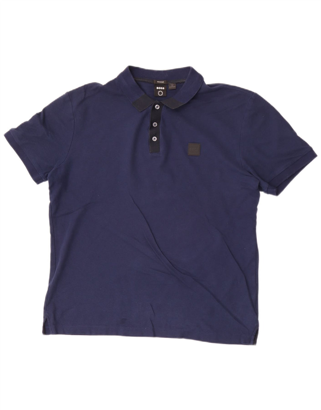 Hugo Boss Herren-Poloshirt, große marineblaue Baumwolle