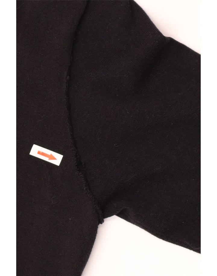 Zara Herren-Strickjacke, groß, aus schwarzer Baumwolle
