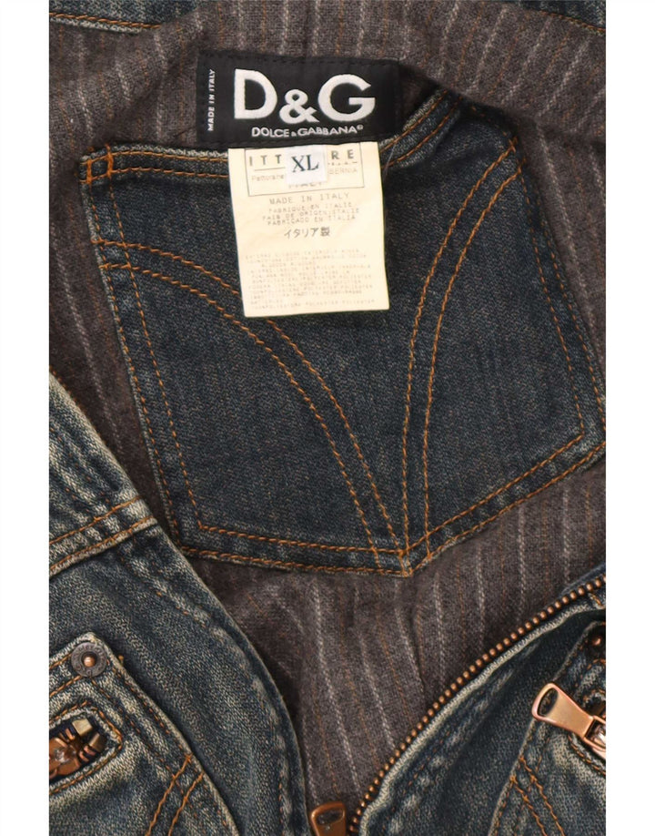 Dolce & Gabbana Herren Jeansjacke UK 42 XL Blaue Baumwolle