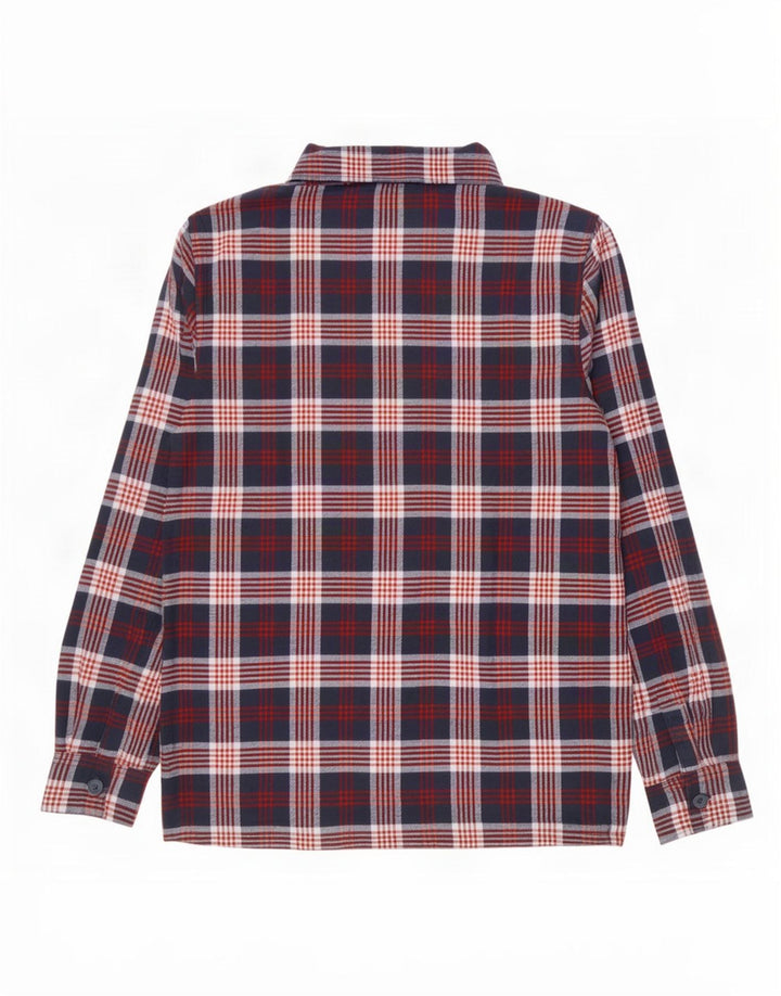 Active Touch Herren-Lumberjack-Flanellhemd, mittelblau, kariert, Baumwolle