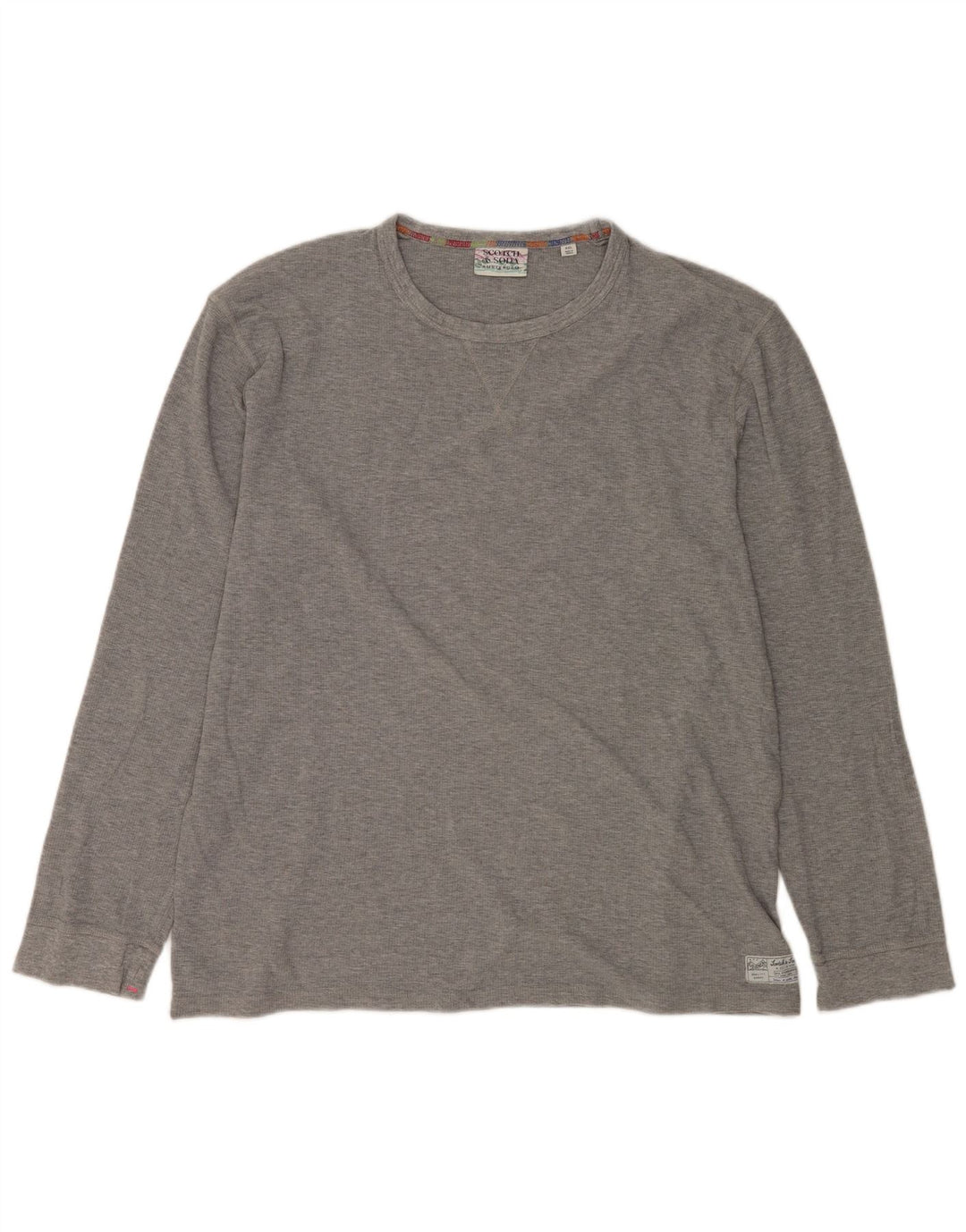 SCOTCH & SODA Herren Top Langarm 2XL Grau Baumwolle