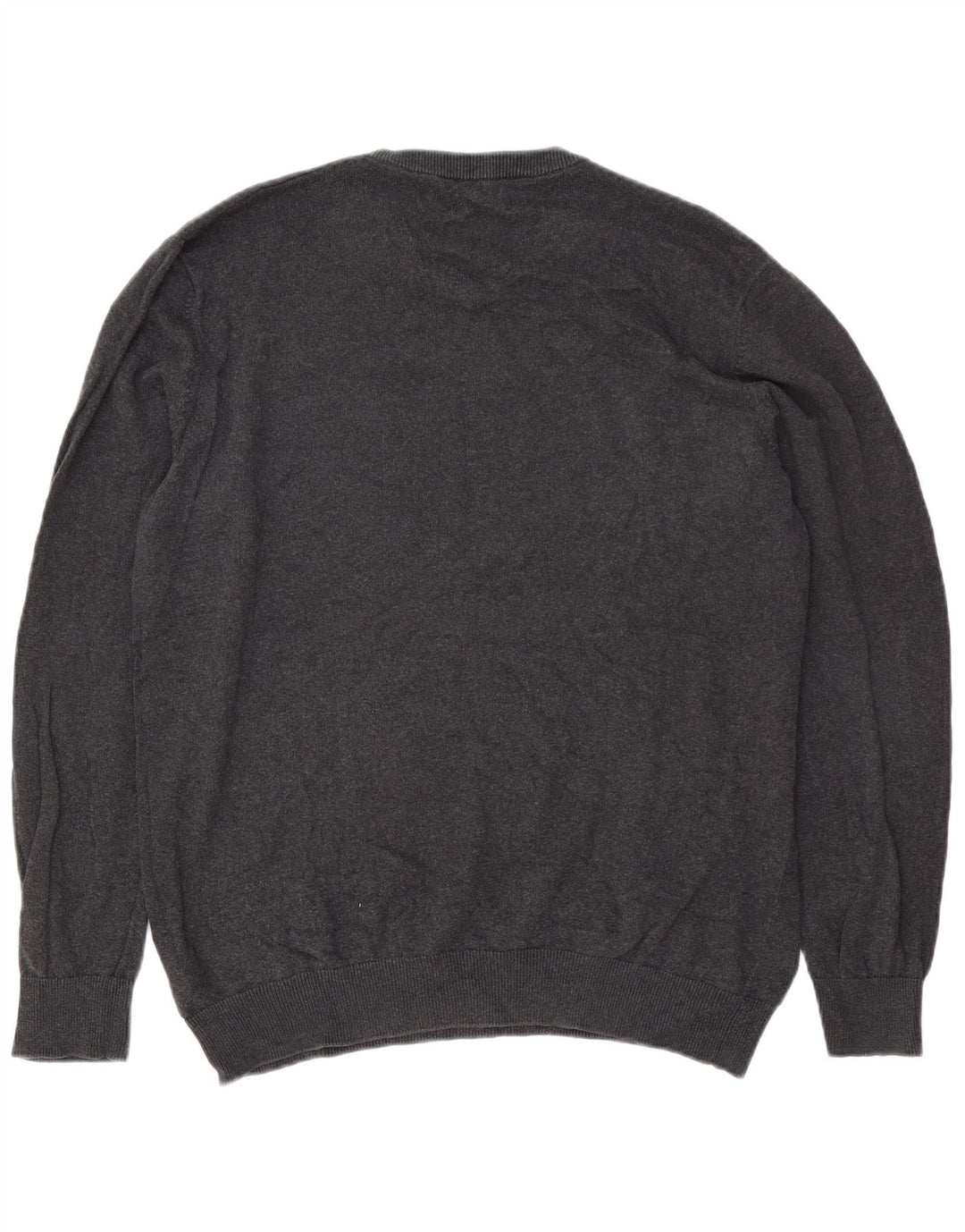 Jack & Jones Herren-Pullover mit V-Ausschnitt, XL, graue Baumwolle